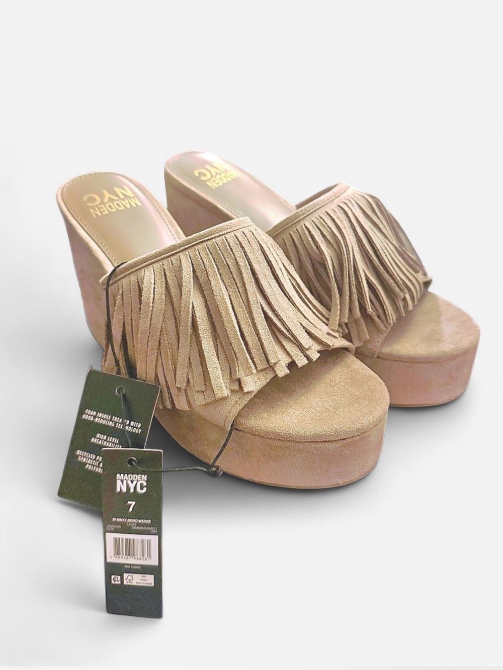 Madden NYC Taupe Boho Wedge